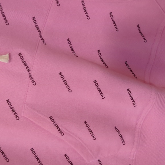 Champion Women's Powerblend Hoodie All Over Print Logo Pull Over - Picture 4 of 7